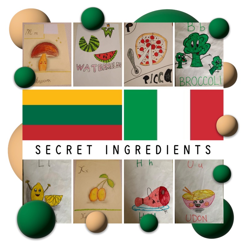 eTwinning projekto „Secret Ingredients“ logotipo kūrimas